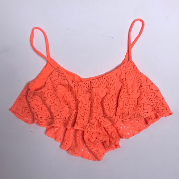 Neon Orange Crop Top - Picture 3 of 3